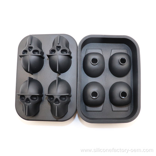 3D Skull Ice Mold Tray Food-Grade